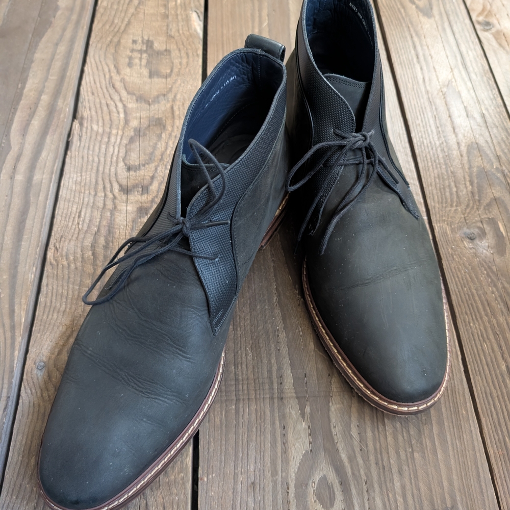 Cole Haan Leather Chukka Boots with Minimalist Design